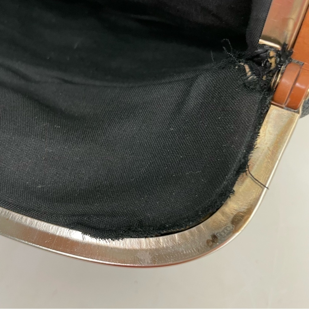 Vintage Mid-Century Modern MCM Minimalist Woven Clutch Purse Hong Kong - Picture 8 of 15